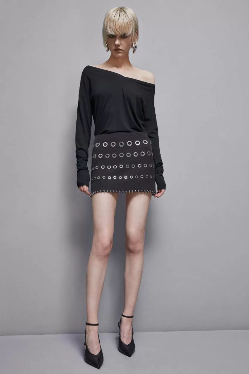 minigonna_in_crpe_a_vita_bassa_5.webp Patrizia Pepe Mini<Minigonna in crêpe a vita bassa