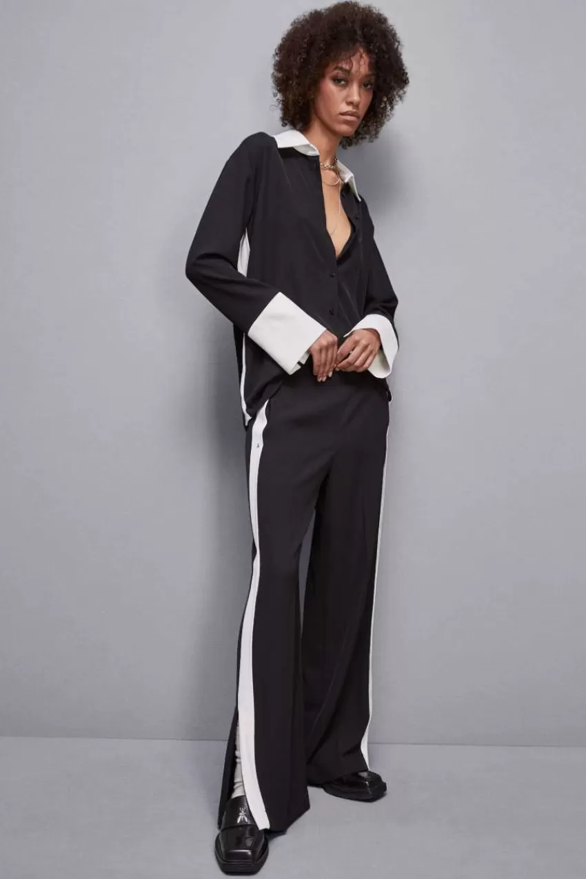 Patrizia Pepe Palazzo<Pantalone vita bassa con banda colorata