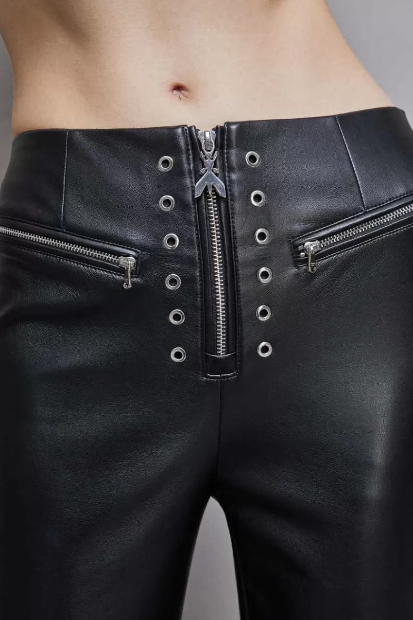 pantaloni_svasati_a_vita_alta_in_similpelle_3.webp Patrizia Pepe Flare<Pantaloni svasati a vita alta in similpelle