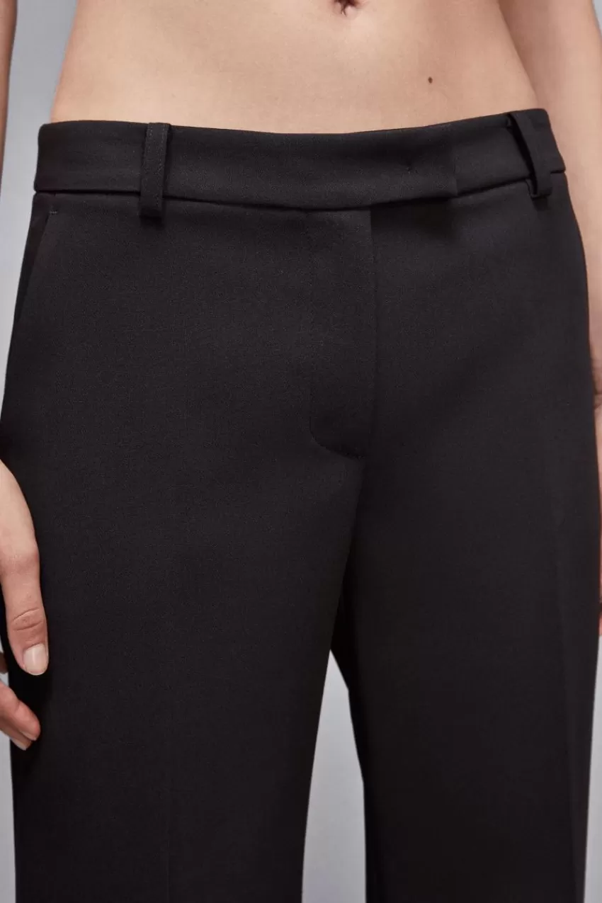 pantaloni_vita_bassa_in_twill_3.webp Patrizia Pepe Tailleur | Palazzo<Pantaloni vita bassa in twill