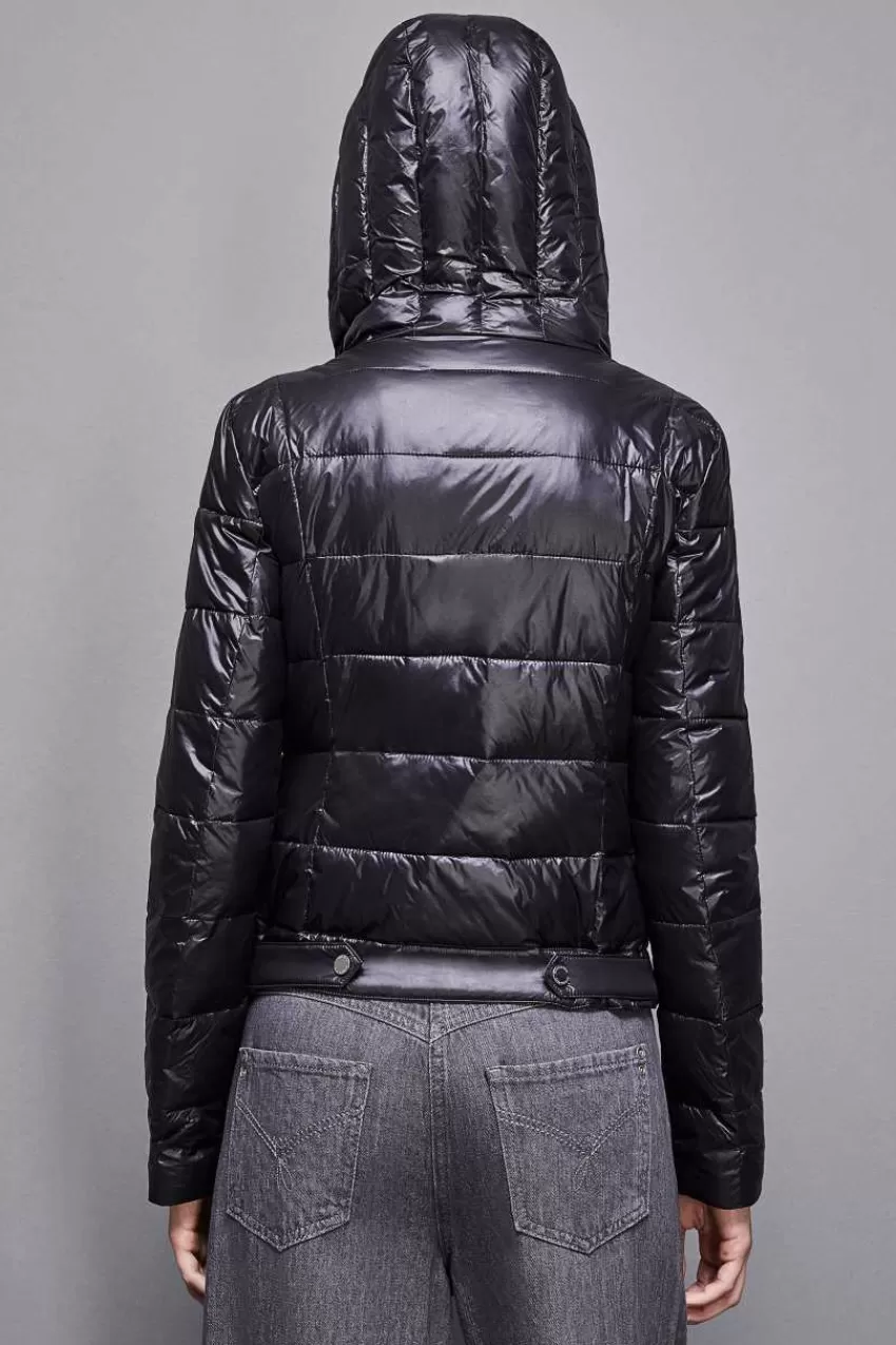 piumino_con_cappuccio_in_nylon_down_proof_2-2.webp Patrizia Pepe Piumini<Piumino con cappuccio in nylon down proof