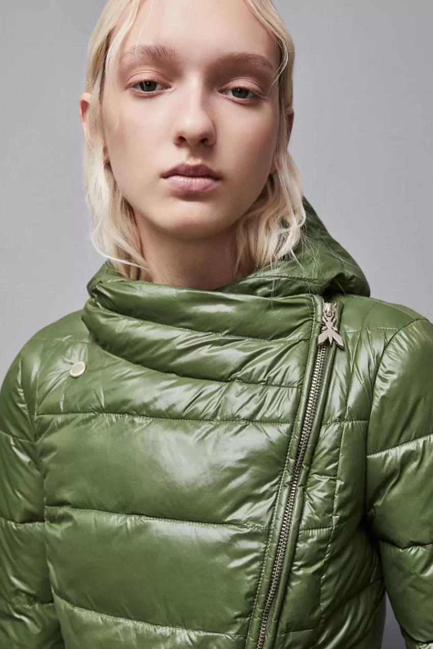 piumino_con_cappuccio_in_nylon_down_proof_3.webp Patrizia Pepe Piumini<Piumino con cappuccio in nylon down proof