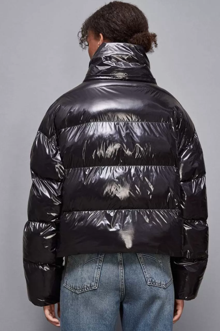 piumino_lungo_in_nylon_lucido_2-1.webp Patrizia Pepe Cappotti | Piumini<Piumino lungo in nylon lucido