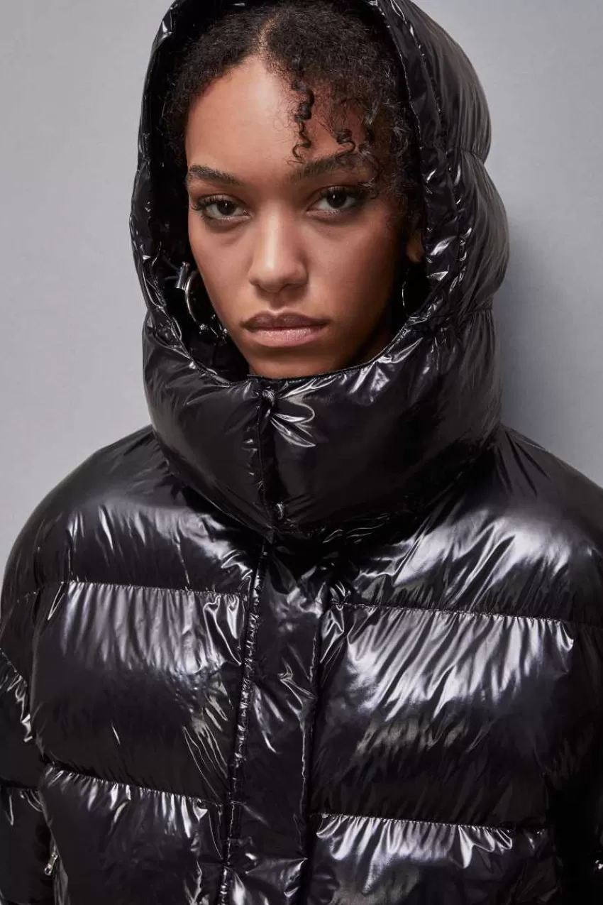 piumino_lungo_in_nylon_lucido_3-1.webp Patrizia Pepe Cappotti | Piumini<Piumino lungo in nylon lucido