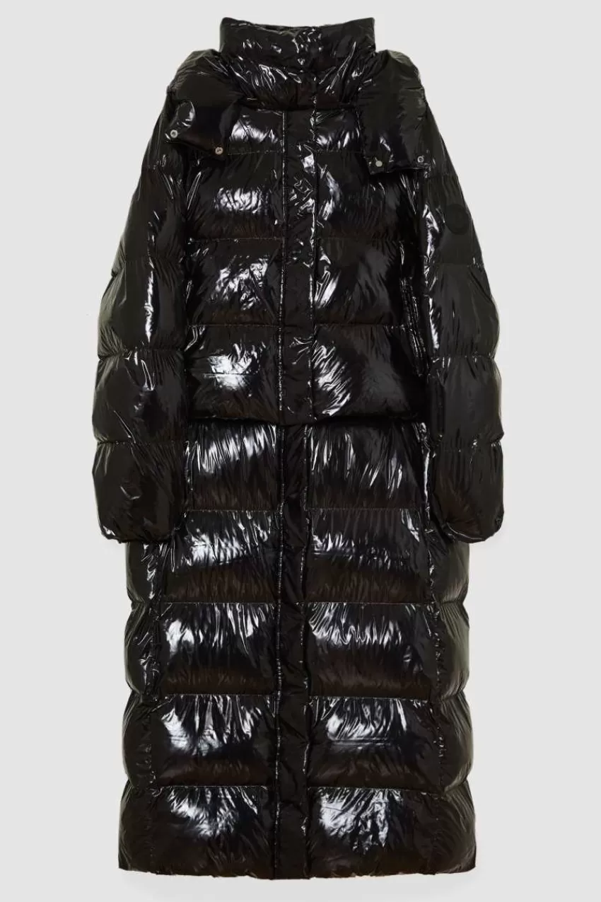 piumino_lungo_in_nylon_lucido_4-1.webp Patrizia Pepe Cappotti | Piumini<Piumino lungo in nylon lucido