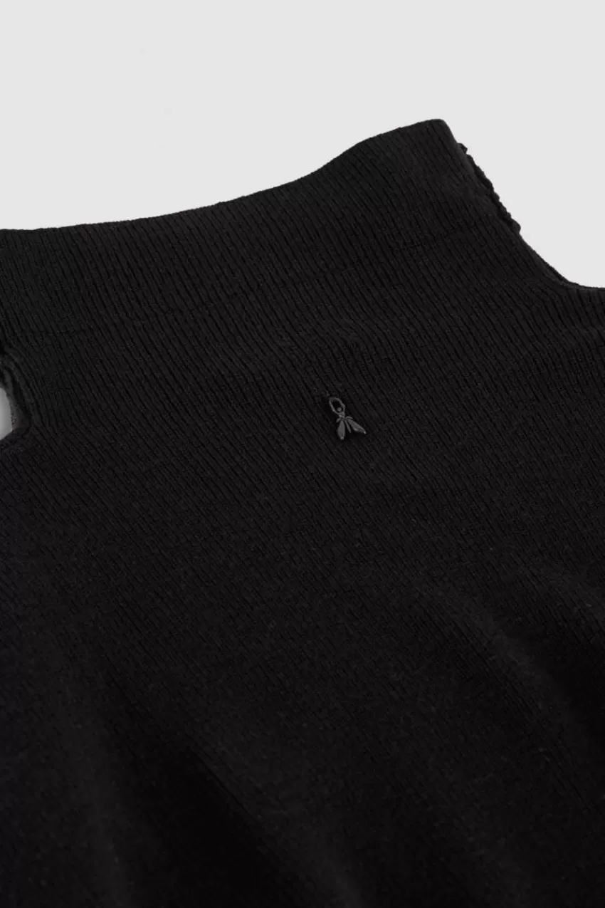 poncho_con_frange_in_lana_organica_5.webp Patrizia Pepe Foulard<Poncho con frange in lana organica