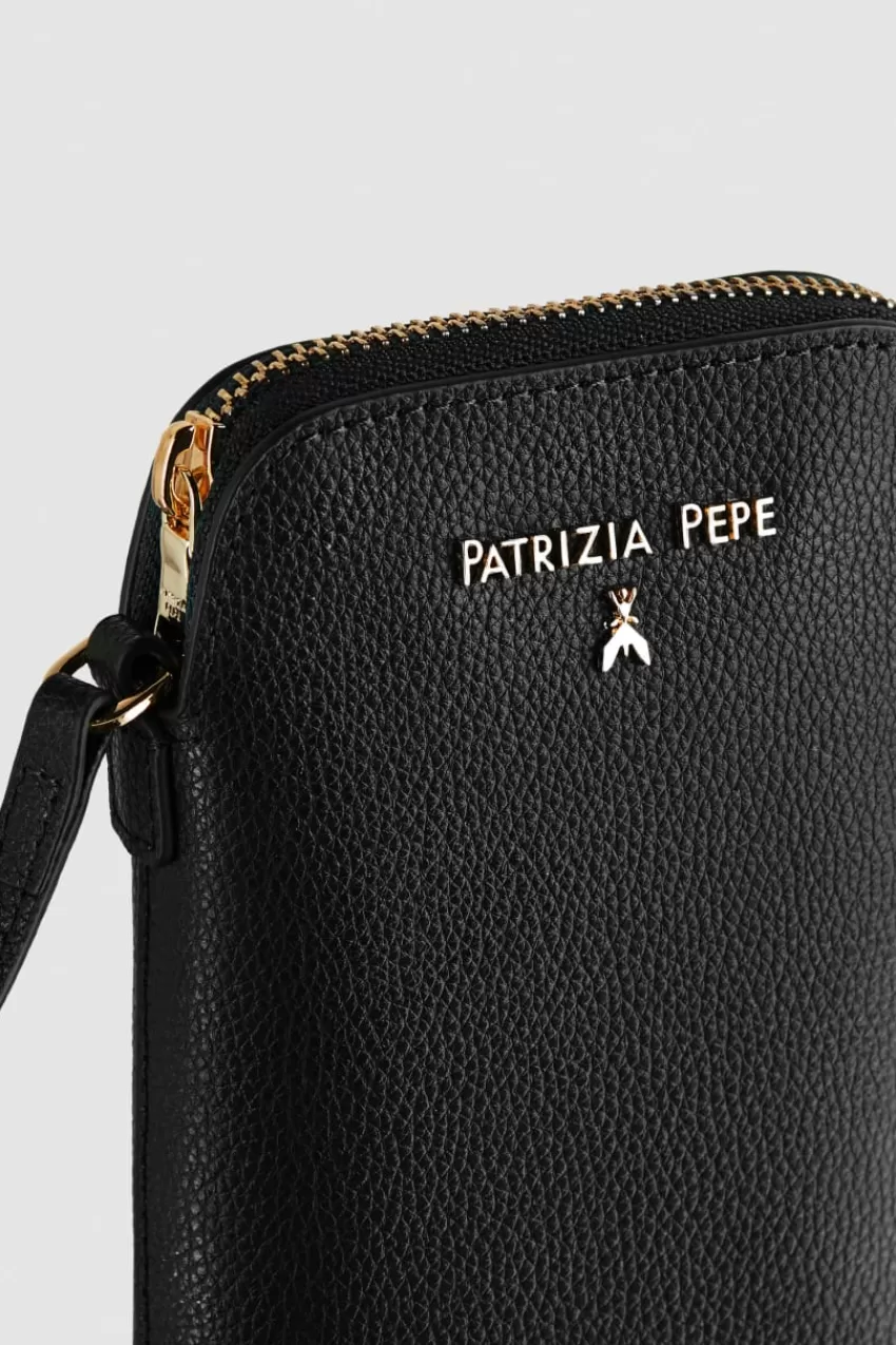 porta_telefono_con_tracolla_3.webp Patrizia Pepe Piccola Pelletteria<Porta telefono con tracolla