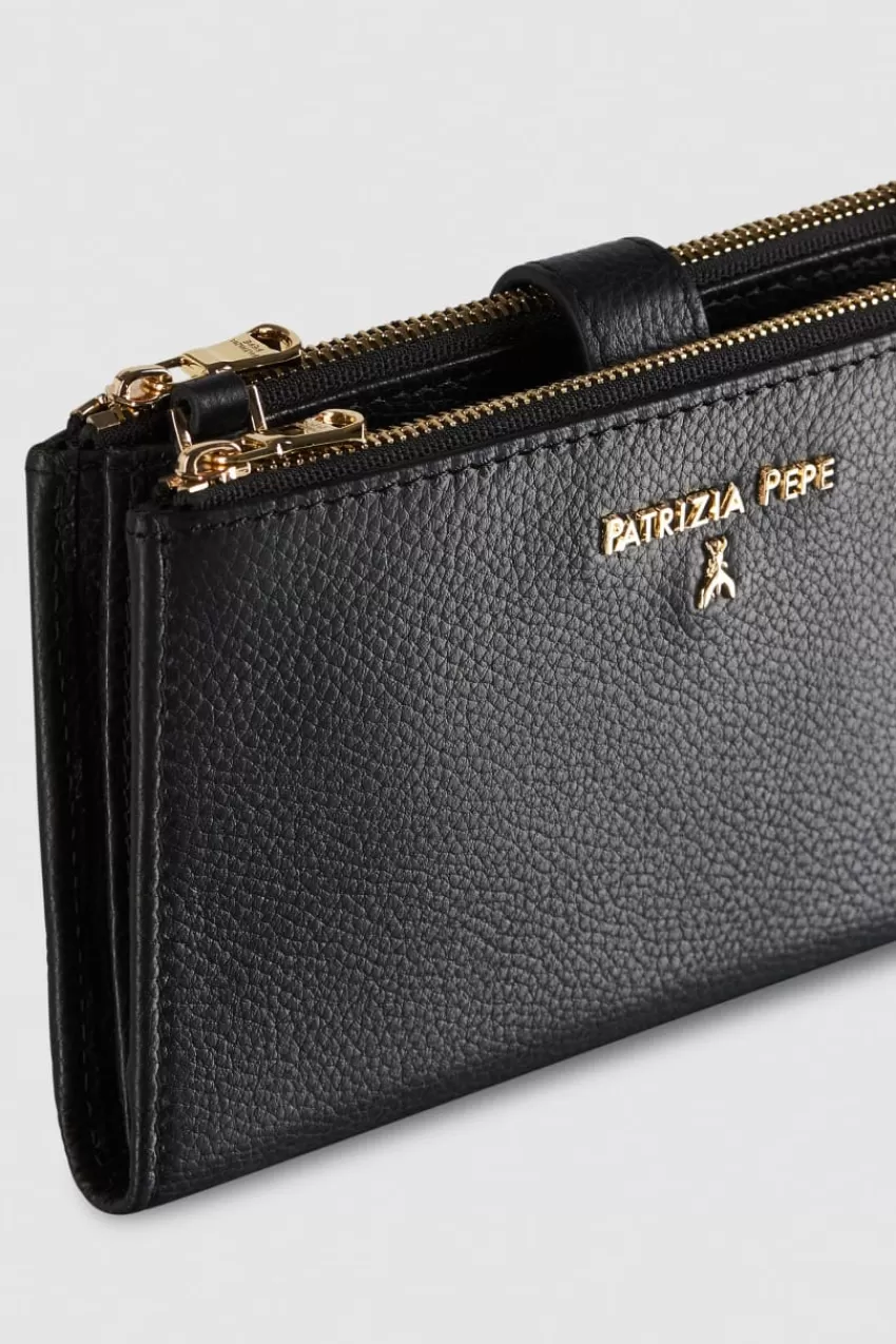 portafoglio_in_pelle_con_doppia_zip_3.webp Patrizia Pepe Piccola Pelletteria<Portafoglio in pelle con doppia zip