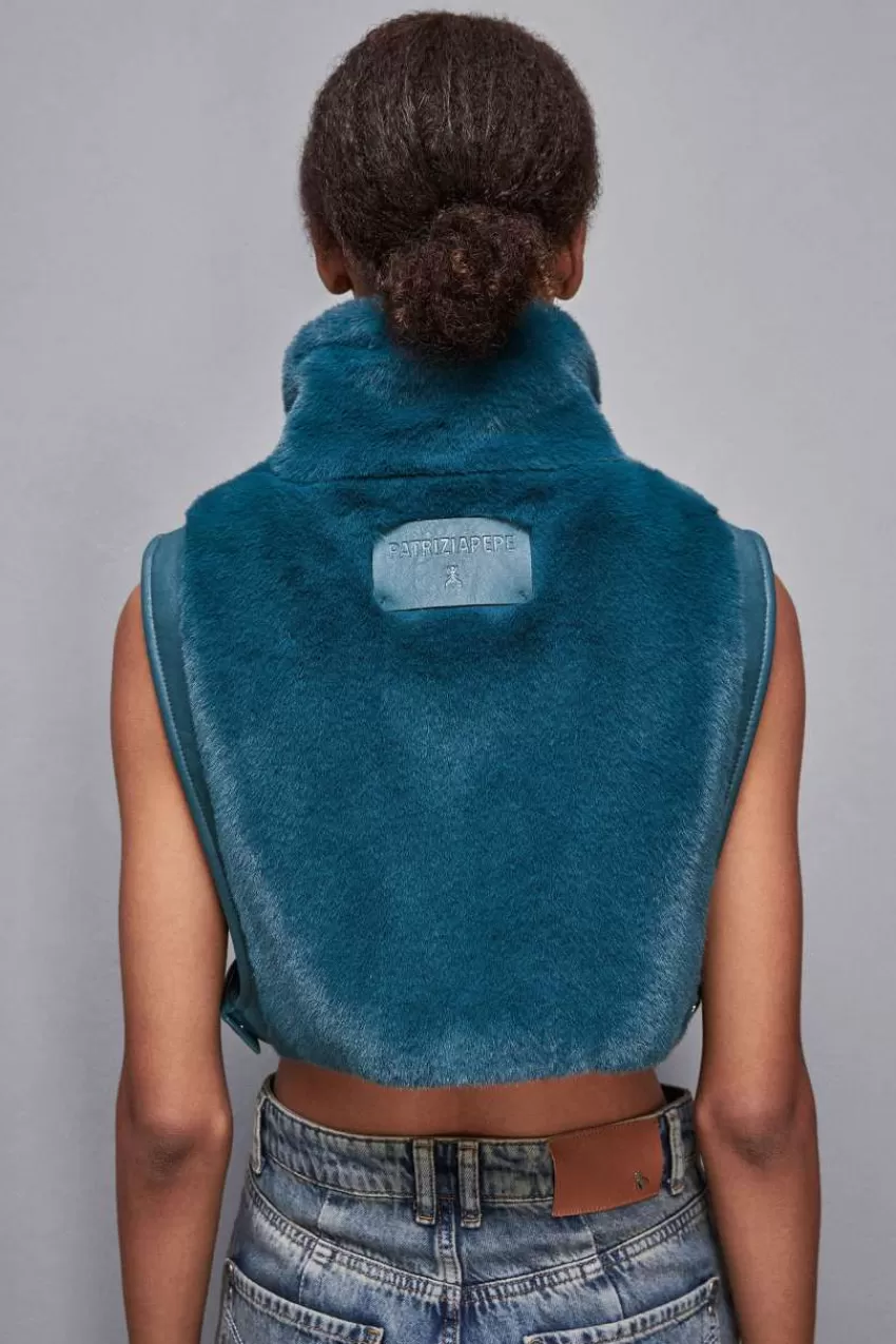 scaldacuore_smanicato_in_tessuto_2.webp Patrizia Pepe Foulard<Scaldacuore smanicato in tessuto