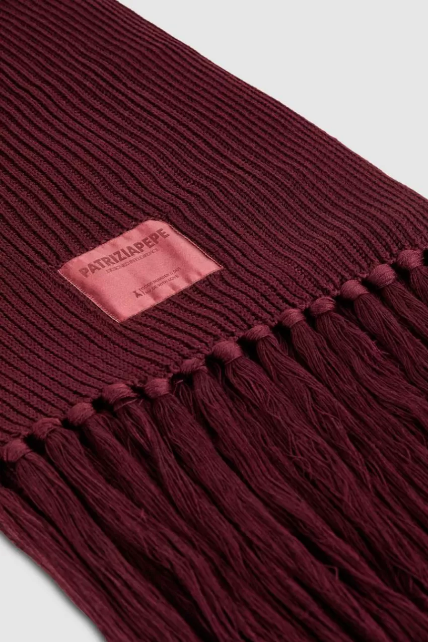 sciarpa_a_costine_con_frange_in_tessuto_2.webp Patrizia Pepe Foulard<Sciarpa a costine con frange in tessuto