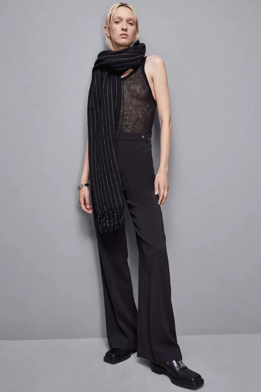 sciarpa_gessata_in_tessuto_misto_lana_4.webp Patrizia Pepe Foulard<Sciarpa gessata in tessuto misto lana