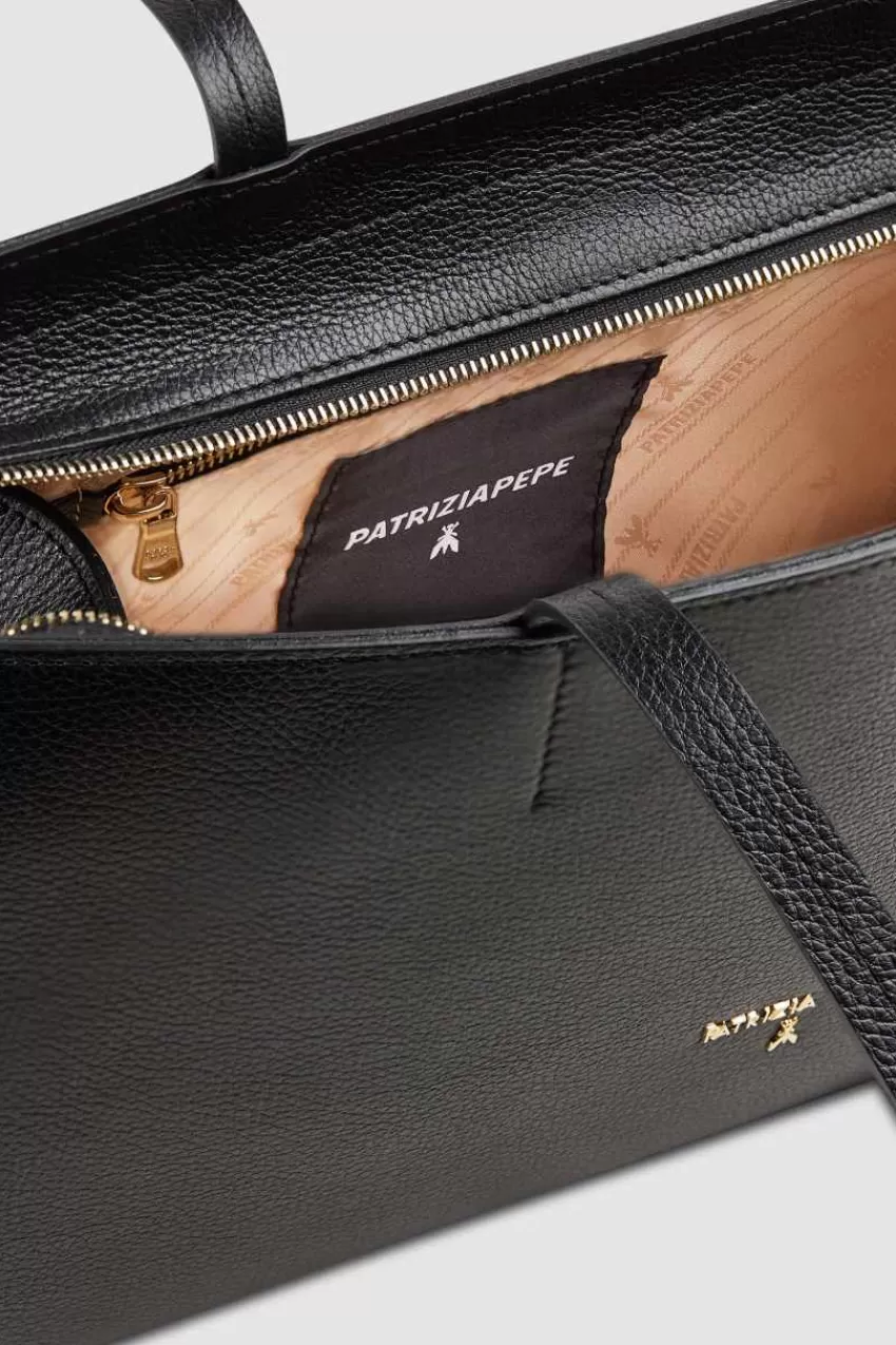 shopping_bag_in_pelle_con_zip_4.webp Patrizia Pepe Shopping<Shopping bag in pelle con zip