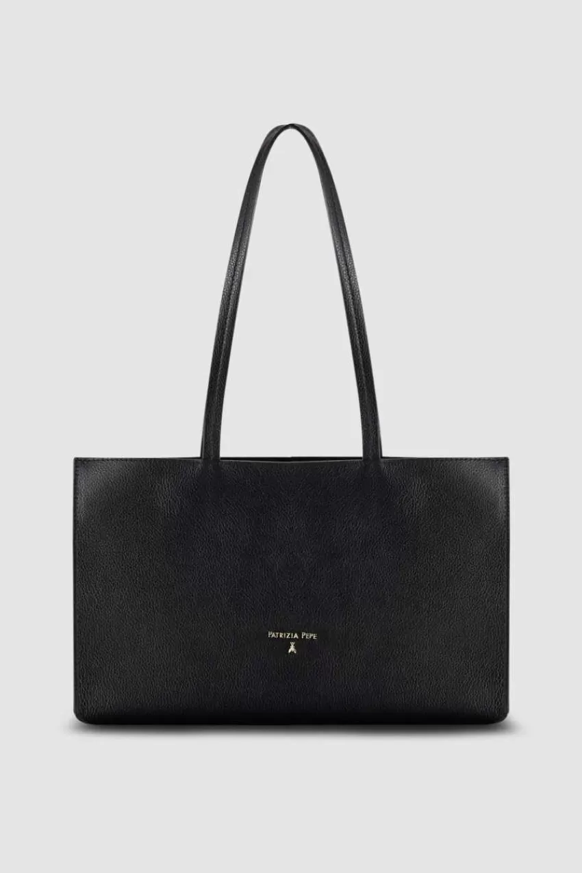 shopping_bag_in_pelle_con_zip_6.webp Patrizia Pepe Shopping<Shopping bag in pelle con zip