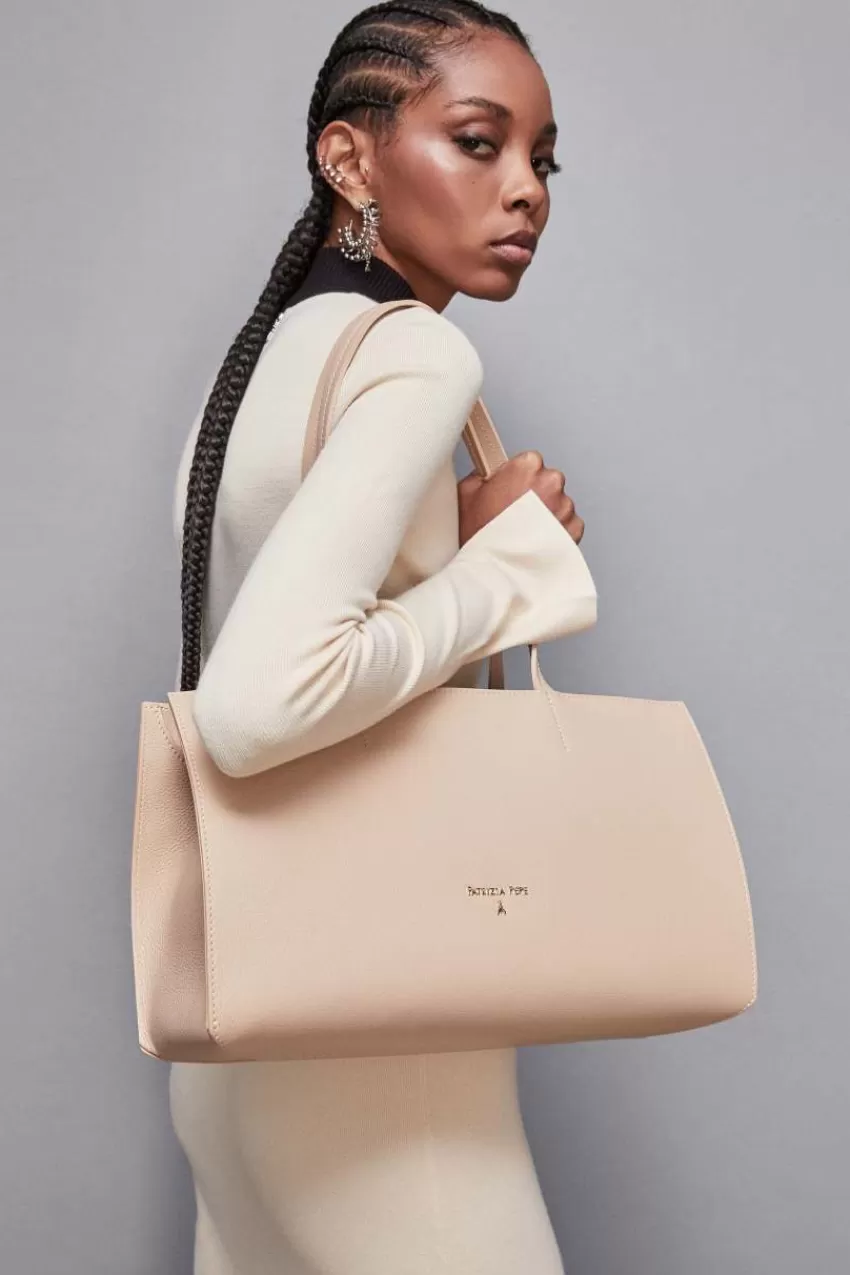 shopping_bag_in_pelle_con_zip_8.webp Patrizia Pepe Shopping<Shopping bag in pelle con zip