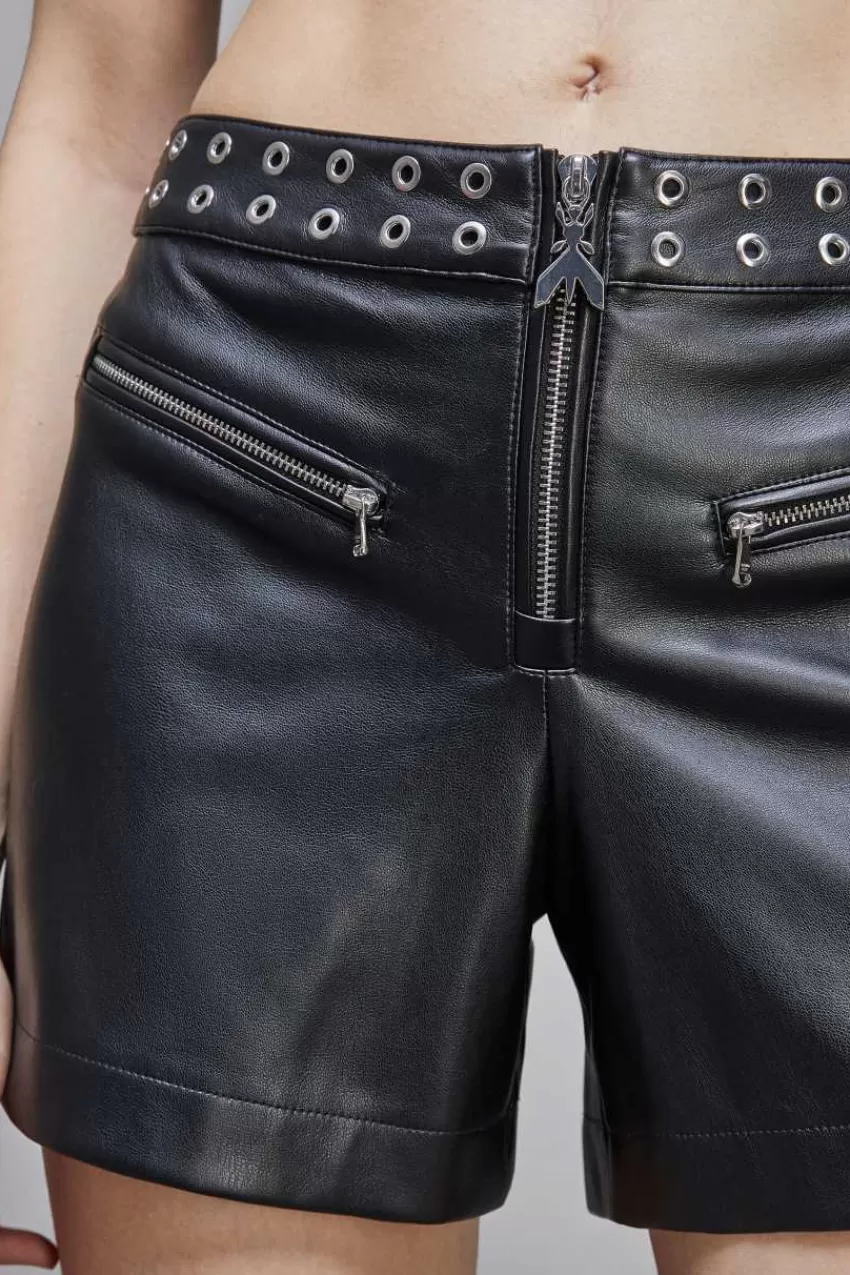 short_a_vita_bassa_con_zip_in_ecopelle_3.webp Patrizia Pepe Shorts<Short a vita bassa con zip in ecopelle