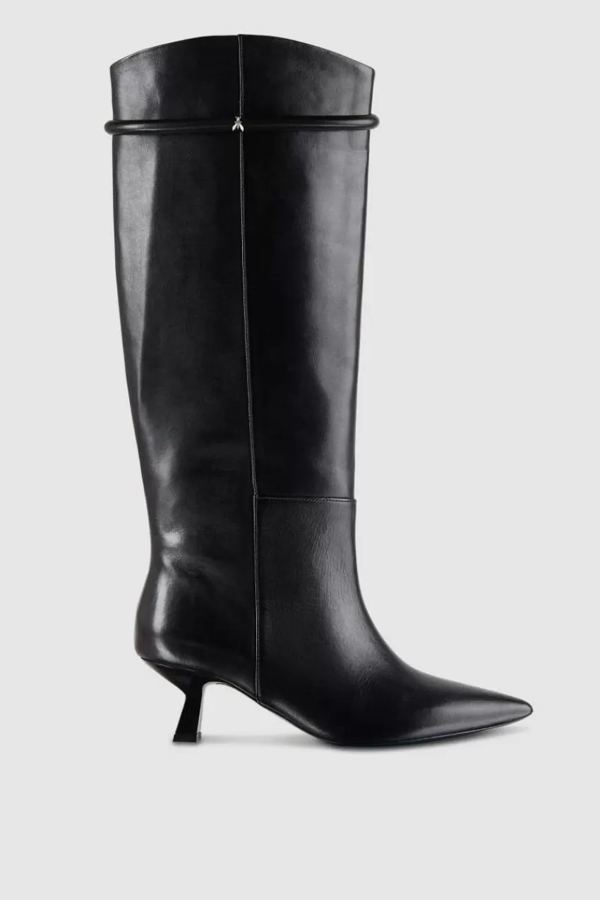 stivali_a_tubo_con_zip_in_pelle_5.webp Patrizia Pepe Stivali<Stivali a tubo con zip in pelle