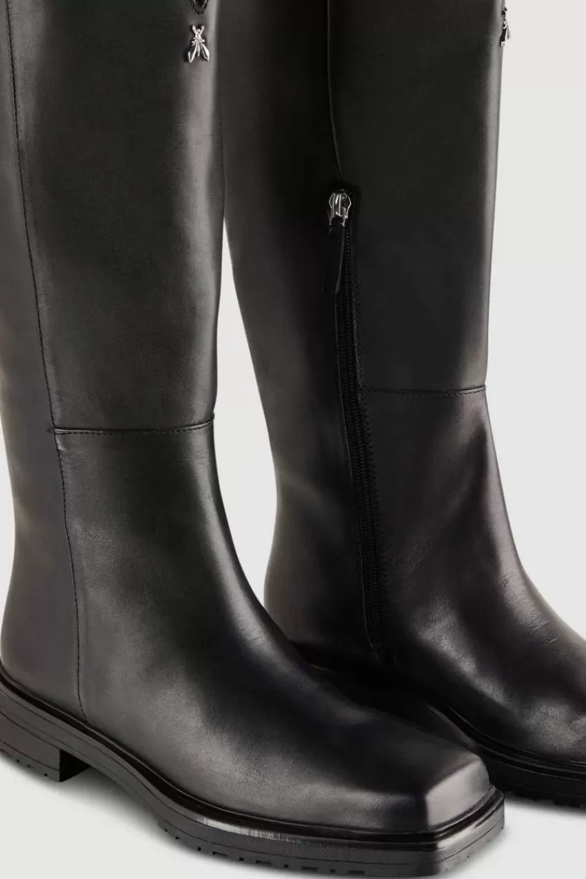 stivali_punta_quadrata_in_pelle_3.webp Patrizia Pepe Stivali<Stivali punta quadrata in pelle