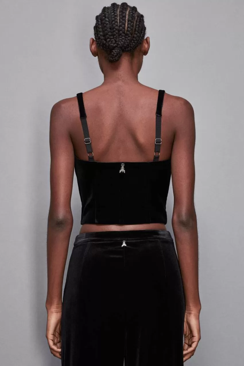 top_bustier_in_velluto_2.webp Patrizia Pepe Tops<Top bustier in velluto