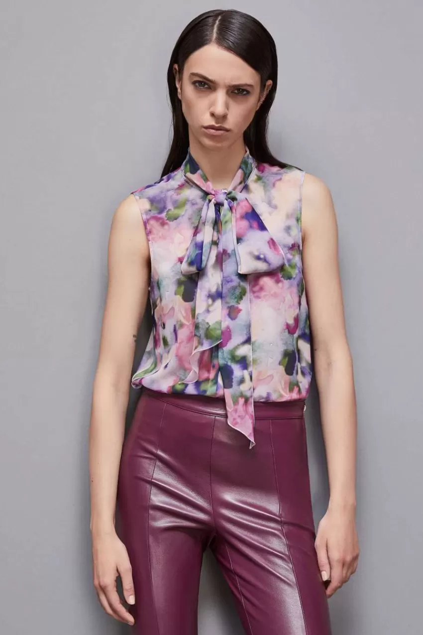 top_regular_in_georgette_fantasia_3.webp Patrizia Pepe Bluse<Top regular in georgette fantasia