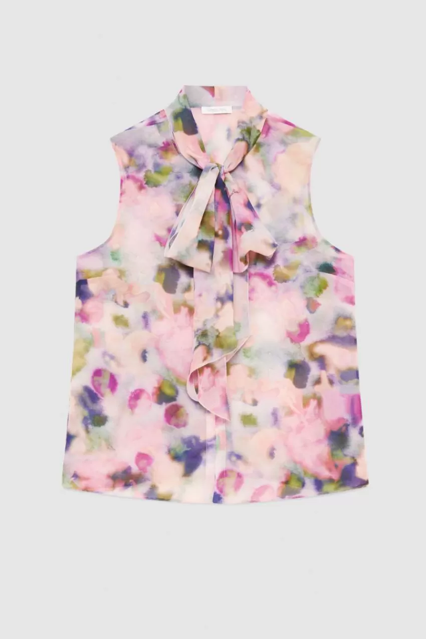 top_regular_in_georgette_fantasia_4.webp Patrizia Pepe Bluse<Top regular in georgette fantasia