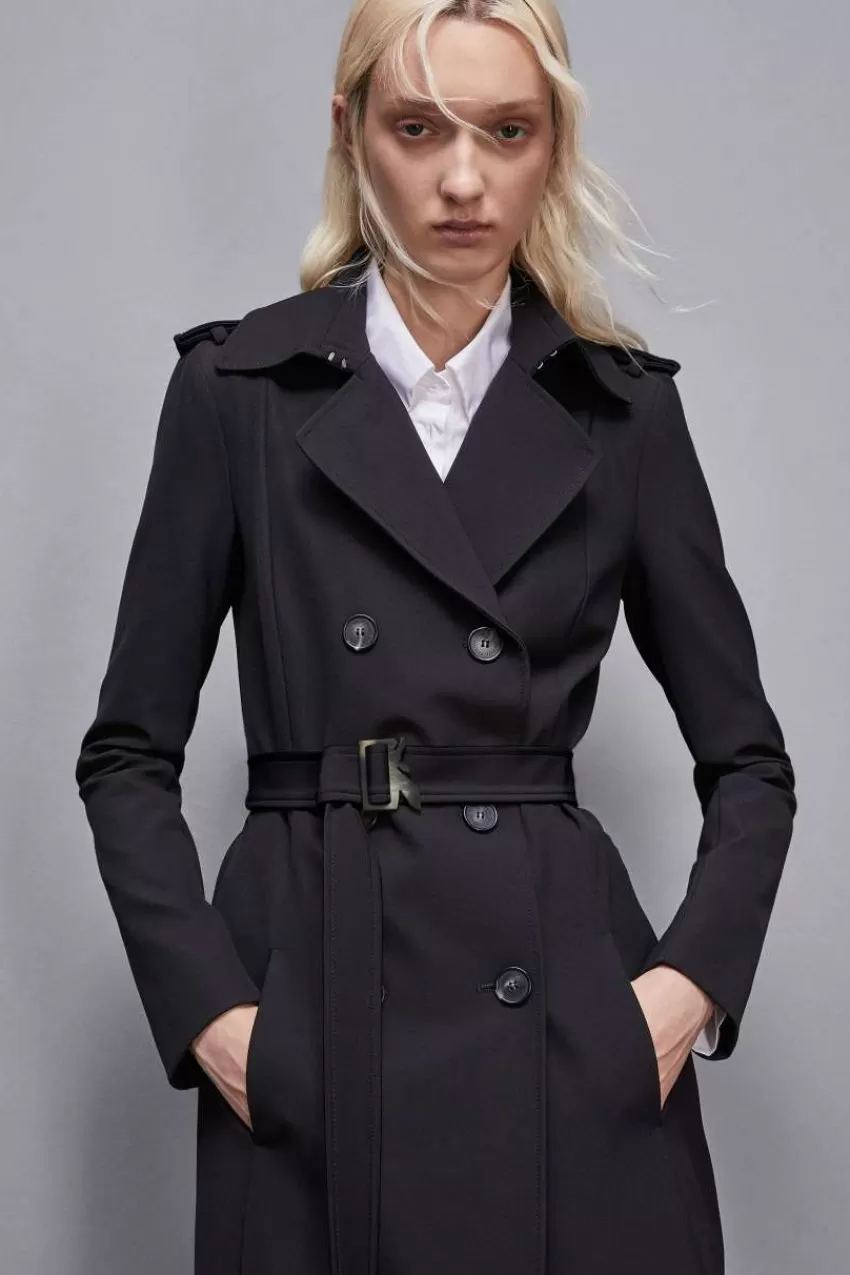 trench_con_fibbia_in_nylon_bielastico_5.webp Patrizia Pepe Trench<Trench con fibbia in nylon bielastico