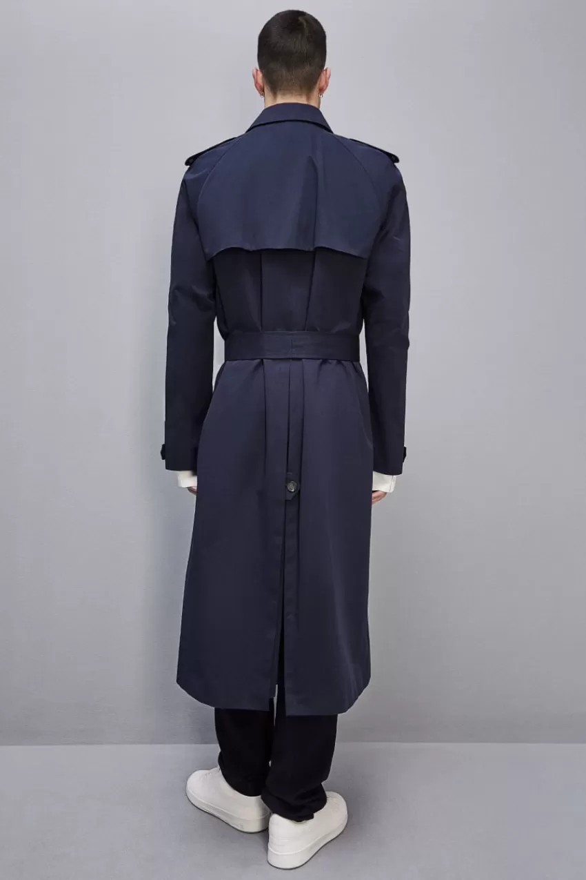 trench_doppio_petto_in_gabardina_di_cotone_2.webp Uomo Patrizia Pepe Giacche<Trench doppio petto in gabardina di cotone