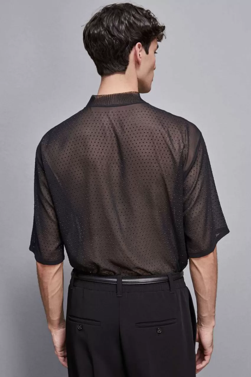 tshirt_allover_strass_2.webp Uomo Patrizia Pepe T-Shirt E Camicie<T-shirt all-over strass