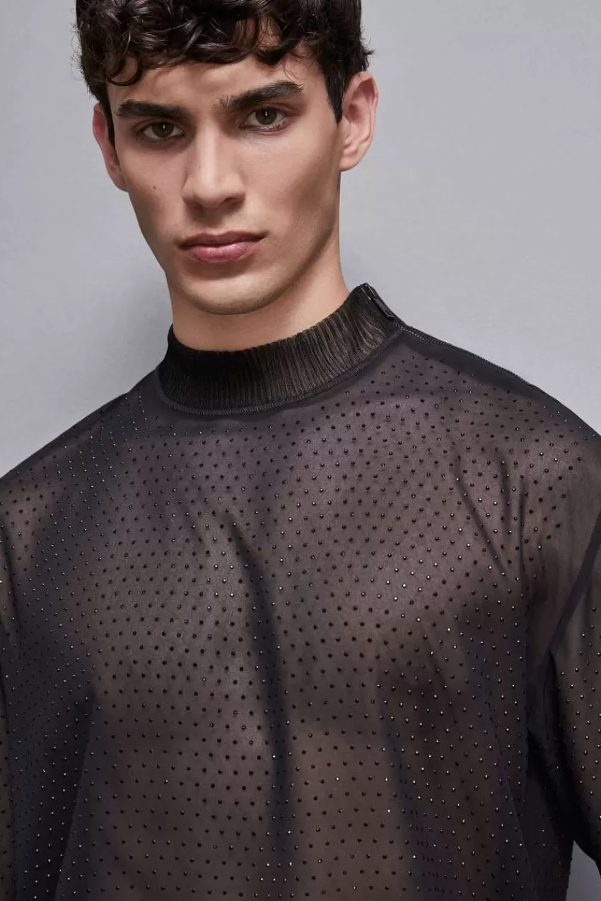 tshirt_allover_strass_3.webp Uomo Patrizia Pepe T-Shirt E Camicie<T-shirt all-over strass