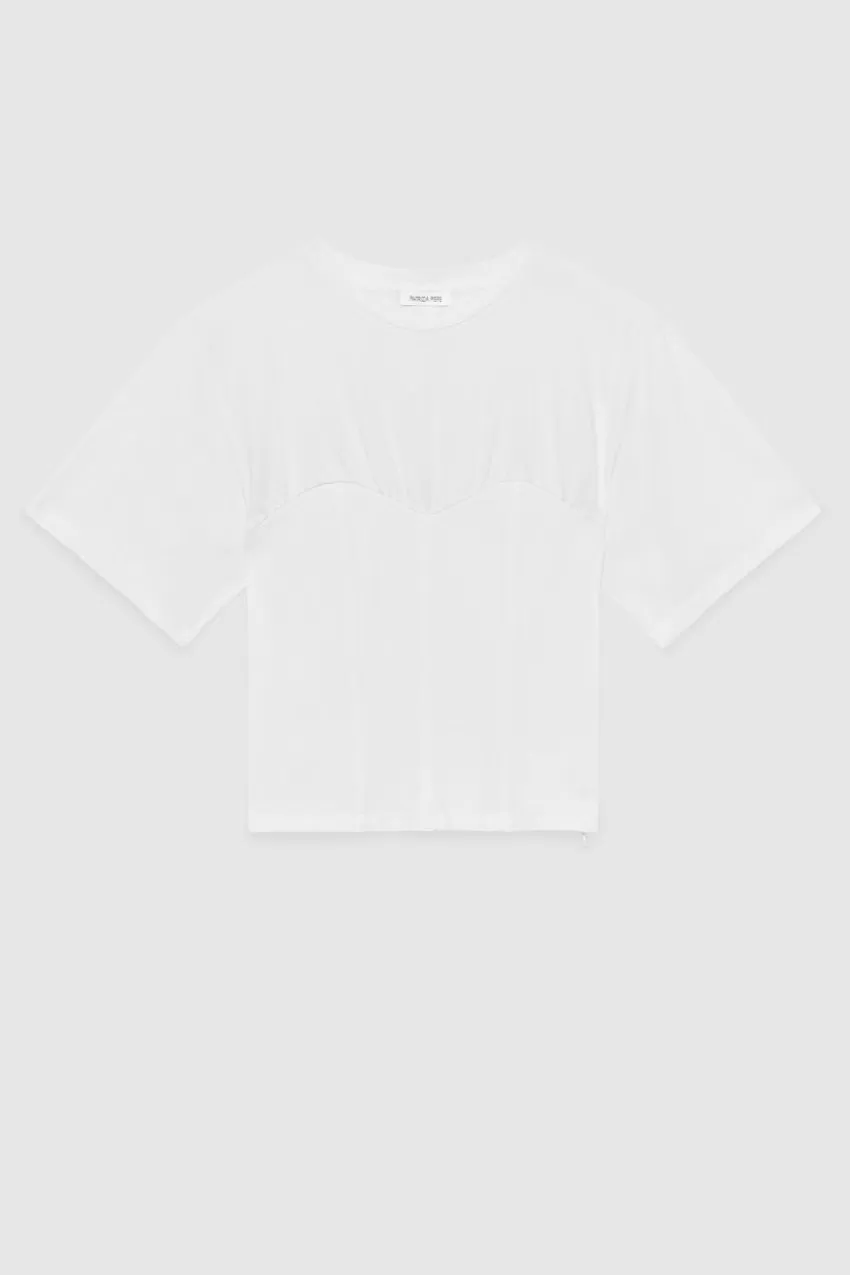 tshirt_bustier_in_jersey_di_cotone_4.webp Patrizia Pepe T-Shirts<T-shirt bustier in Jersey di cotone
