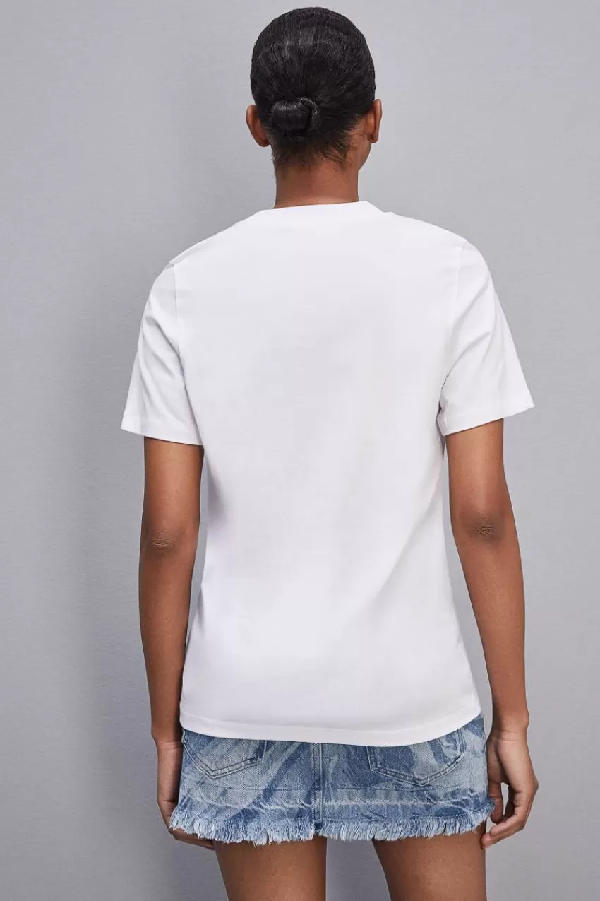 Patrizia Pepe T-Shirts<T-shirt maniche corte patch Fly in cotone