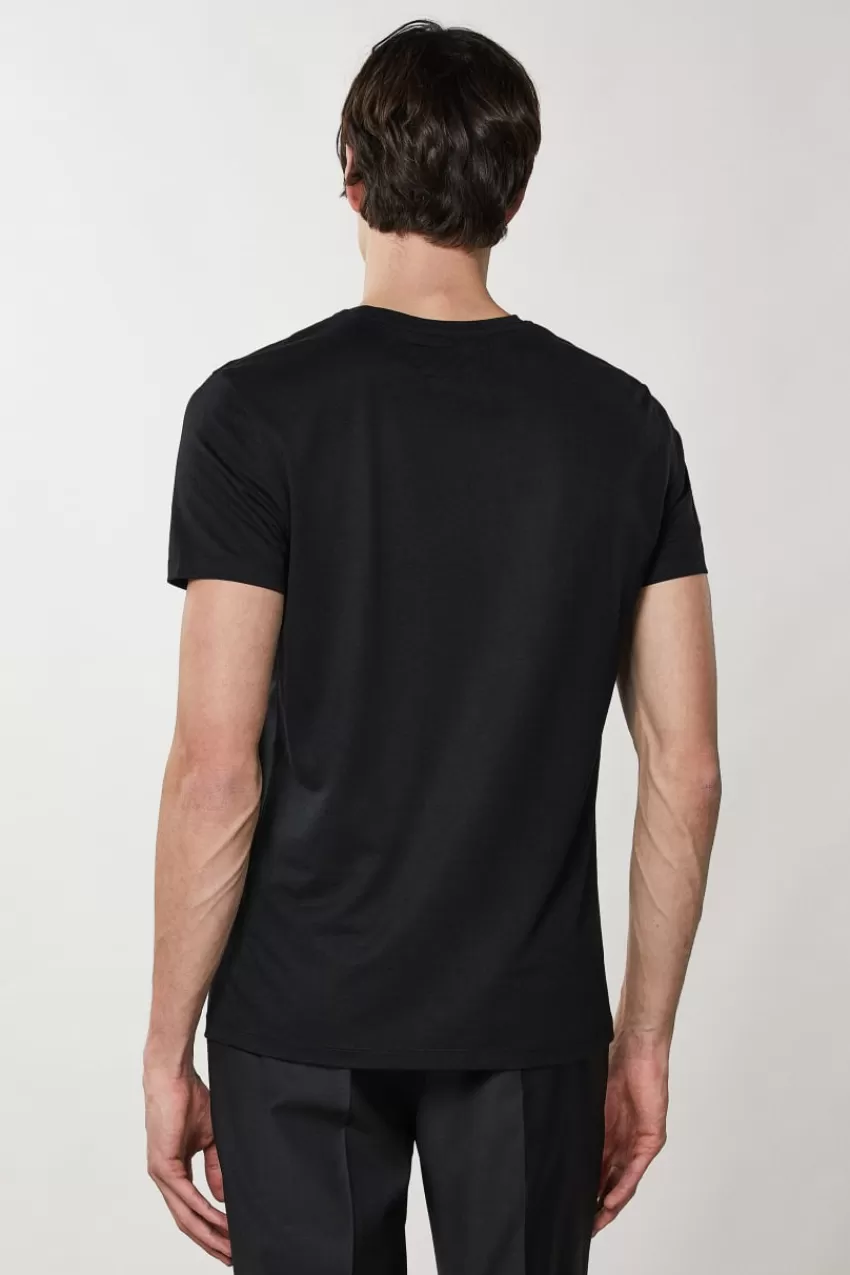 tshirt_slim_fit_in_lyocell_e_cotone_2.webp Uomo Patrizia Pepe T-Shirt E Camicie<T-shirt slim fit in lyocell e cotone