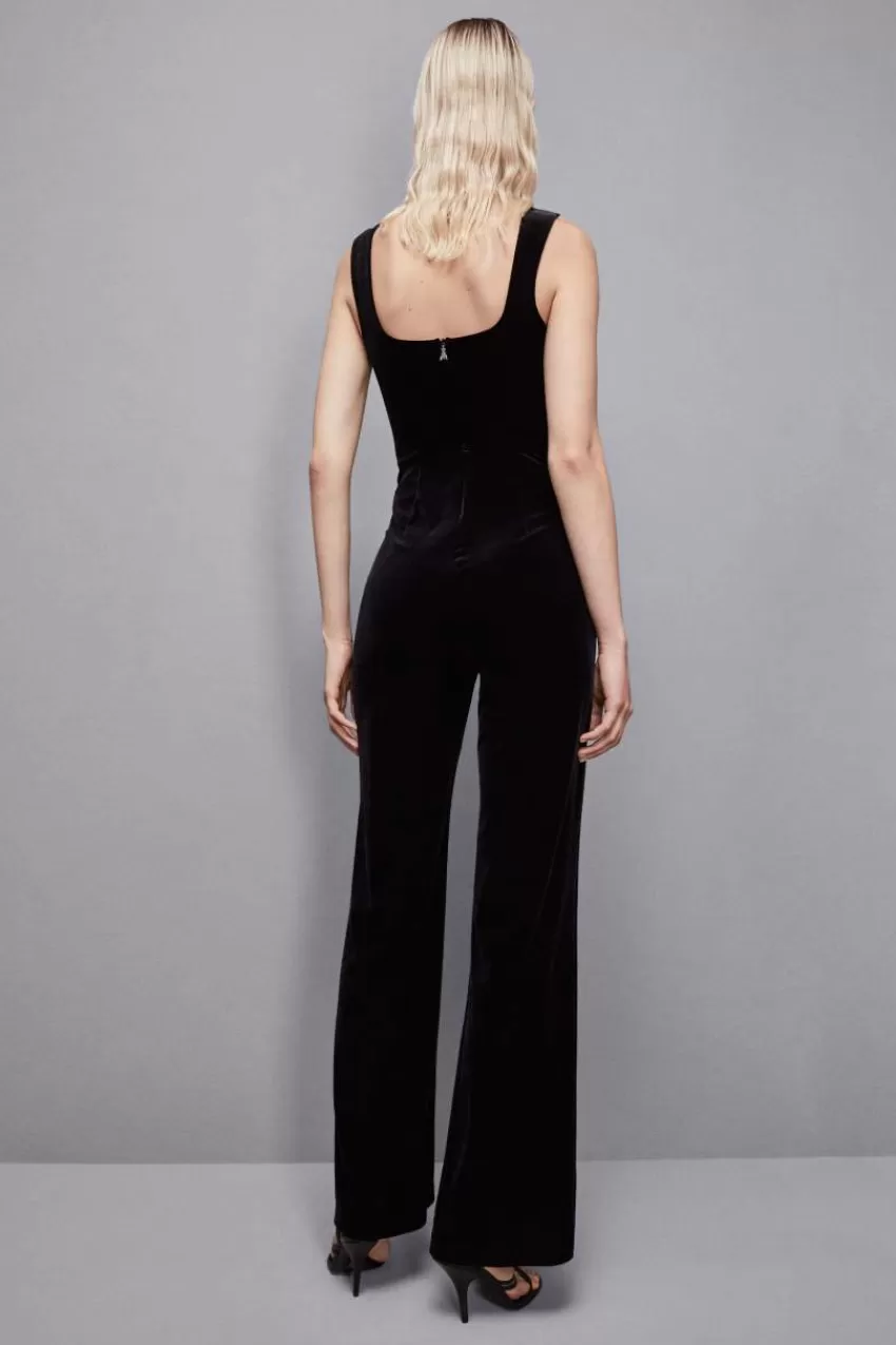 tuta_bustier_in_velluto_essential_2.webp Patrizia Pepe Tute<Tuta bustier in velluto Essential